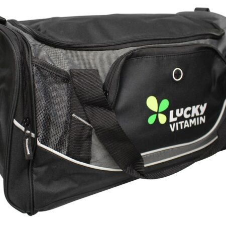 Mochila de ginástica de luxo Sport Duffle Black de 22 polegadas LuckyVitamin Gear — foto 2