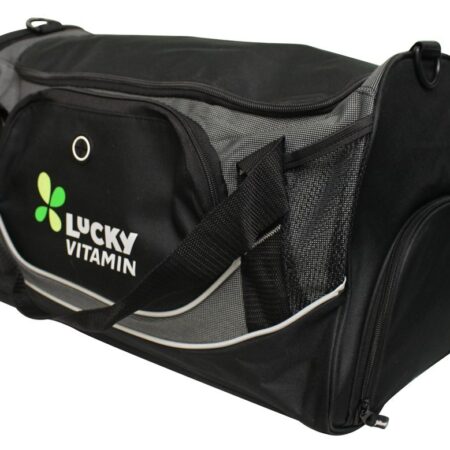 Mochila de ginástica de luxo Sport Duffle Black de 22 polegadas LuckyVitamin Gear — foto 3