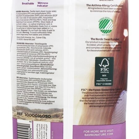 Estágio de Fraldas para Bebês 4 Maxi ( 15 - 40 lbs.) - 30 Fralda (s) Bambo Nature - Imagem 4