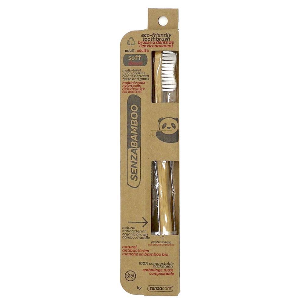 Escova de dentes adulta ecologicamente correta de Senzabamboo Senzacare