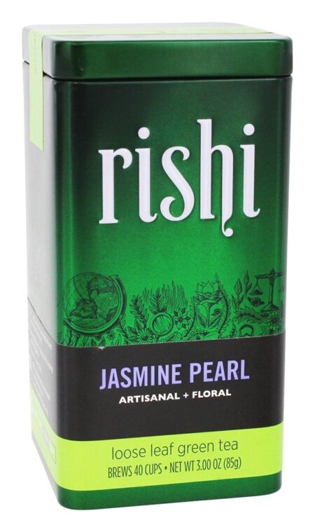 Folha Solta Chá Verde Jasmine Pérola - 3 oz. Rishi Tea