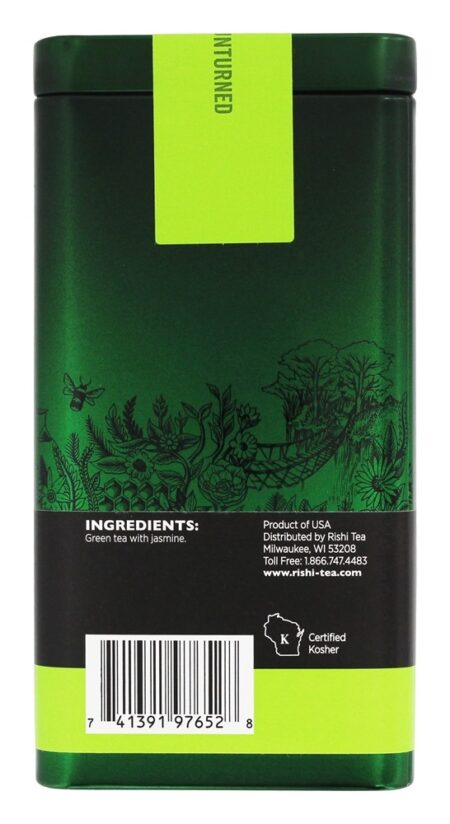 Folha Solta Chá Verde Jasmine Pérola - 3 oz. Rishi Tea - Image 2