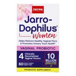 Probiótico Vaginal de Mulheres Jarro-Dophilus 10 Bilhões de UFC - Cápsulas vegetarianas 60 Jarrow Formulas