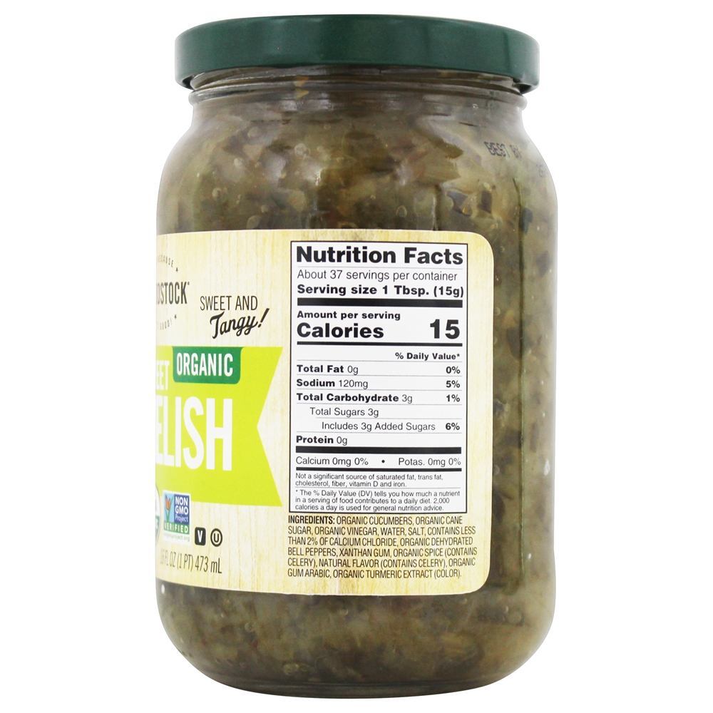Orgânico Doce Relish - 16 fl. oz. Woodstock Farms - Imagem 2