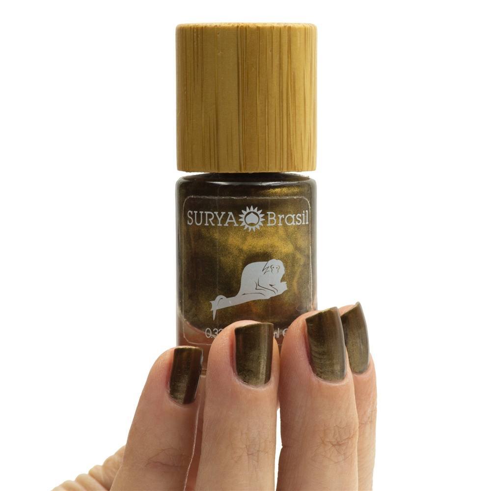 Exotic Animal Leão de Ouro com Esmalte e Prego - 0.32 fl. oz. Surya Brasil - Imagem 4