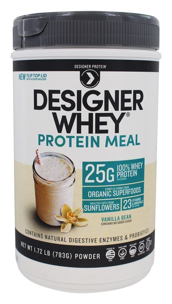 Estilista Soro de leite coalhado Proteína Refeição Baunilha Feijão - 1.72 lb. Designer Protein
