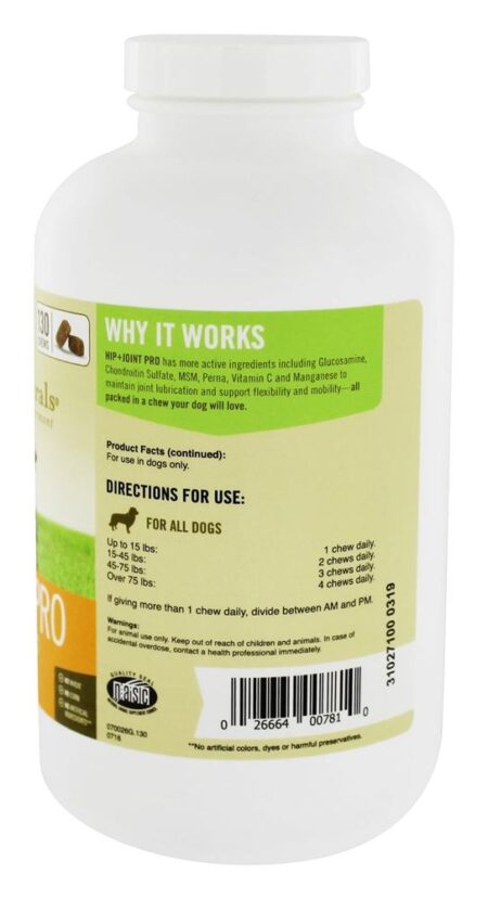 Quadril & Articulação Pró Para Cães - 130 Mastigação (s) Pet Naturals of Vermont - Image 3