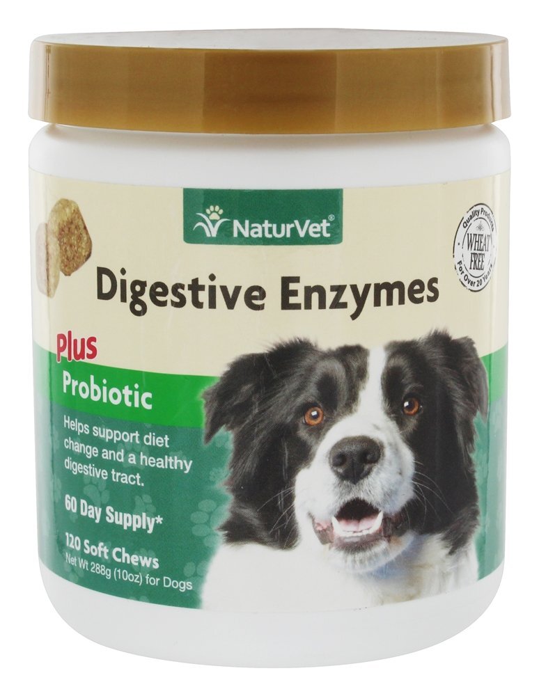 Enzimas digestivas mais probiótico para cães - 120 mastigação suave NaturVet