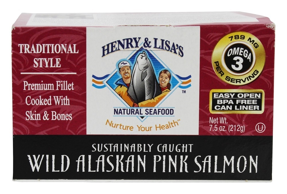 Salmão cor-de-rosa selvagem do estilo tradicional selvagem do Alasca - 7.5 oz. Henry & Lisa's Natural Seafood
