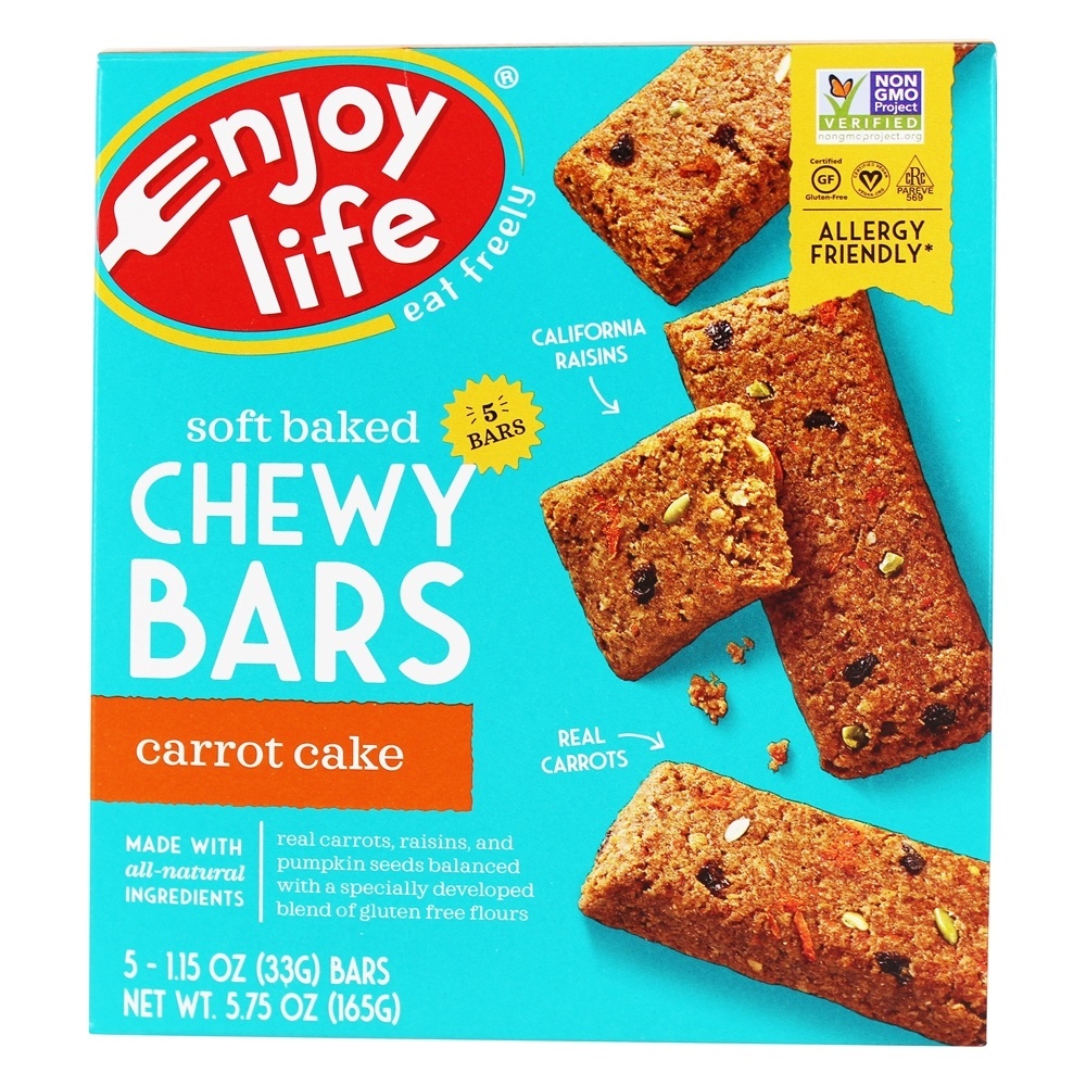 Barras mastigáveis sem glúten e sem alergias - 5 Barras Enjoy Life Foods