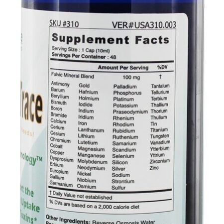 Líquido Iônico Fulvic Traçar Minerais Imune Apoiar - 16.2 fl. oz. Good State - Imagem 2