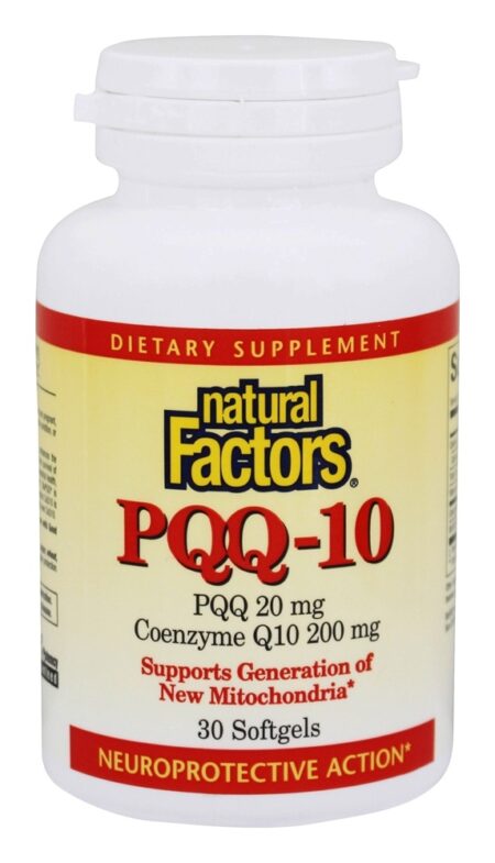 PQQ-10 Fórmula de Ação Neuroprotetora PQQ 20mg / CoQ10 200mg - 30 Softgels Natural Factors