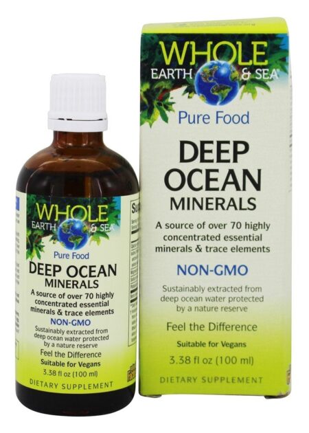 Whole Earth & Sea Profundidade Oceano Minerais Líquido - 3.38 fl. oz. Natural Factors