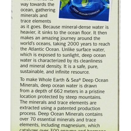 Whole Earth & Sea Profundidade Oceano Minerais Líquido - 3.38 fl. oz. Natural Factors - Imagem 3
