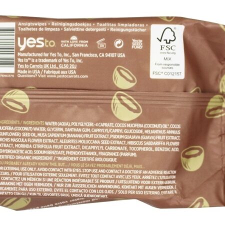 Hidratos de Côco e Toalhetes de Limpeza de Restauração - 30 Limpe (s) Yes To - Imagem 2