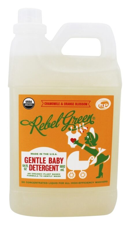 Detergente Orgânico de Bebê Agradável Chamomile & Orange Blossom - 64 fl. oz. Rebel Green