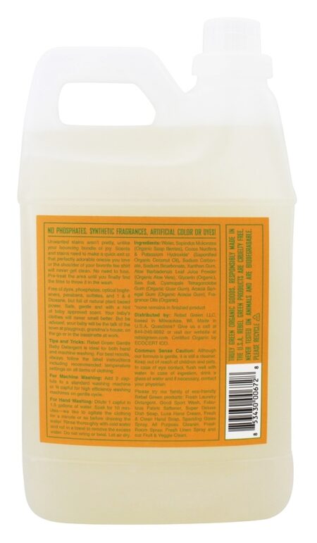 Detergente Orgânico de Bebê Agradável Chamomile & Orange Blossom - 64 fl. oz. Rebel Green - Image 2