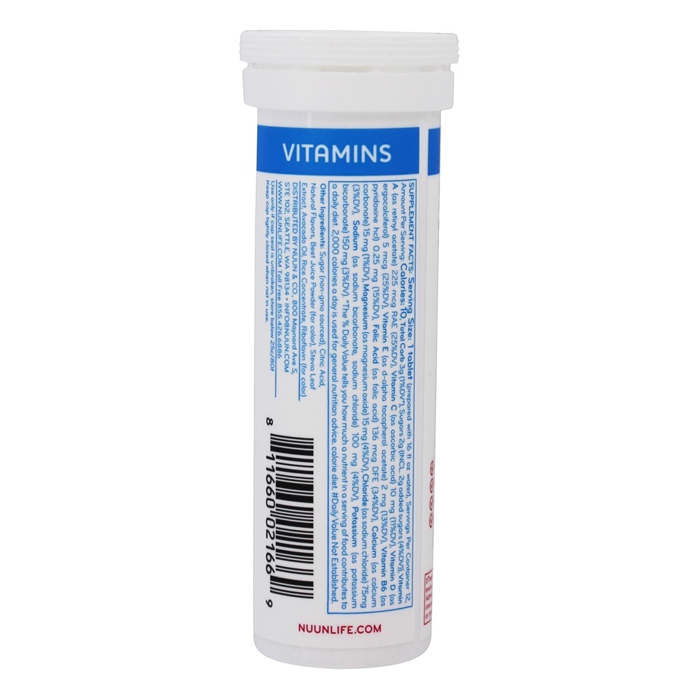 Complemento de Vitamina efervescente de hidratação Romã de mirtilo - 12 Tablets Nuun - Imagem 2