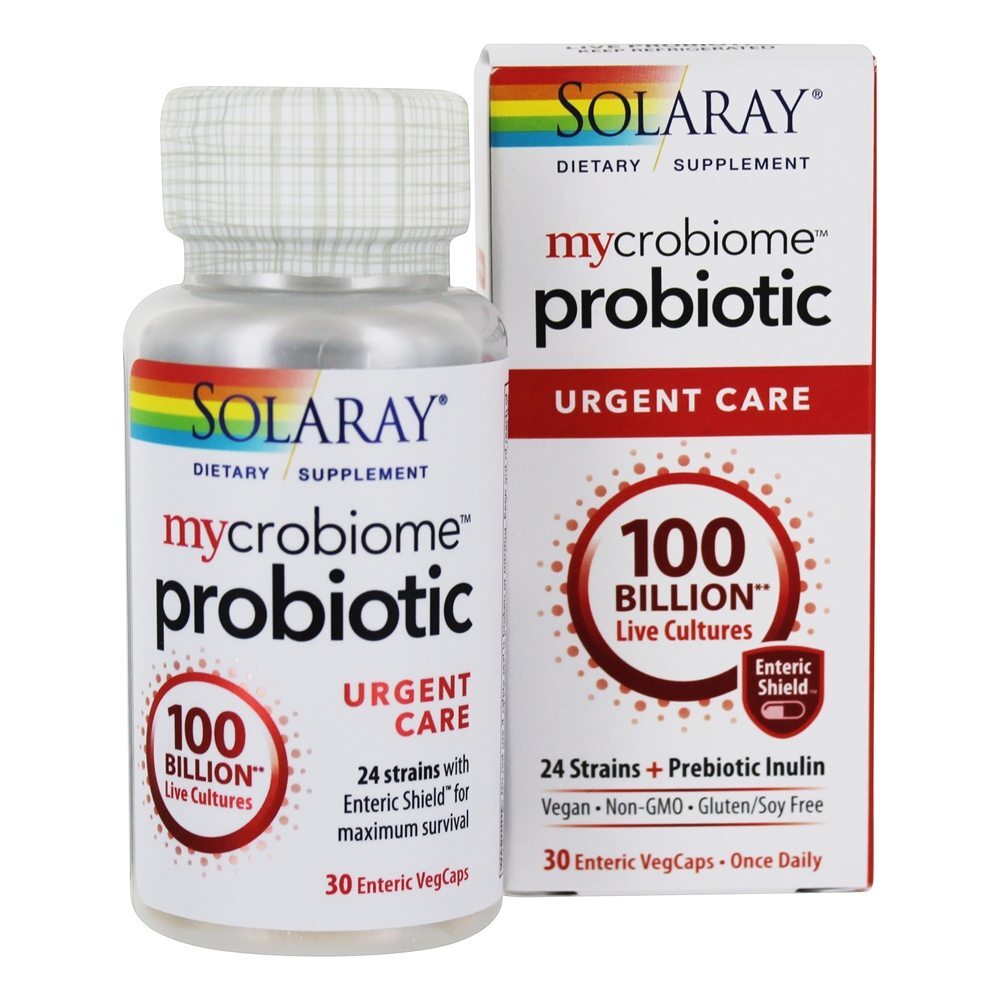 Mycrobiome Probiótico + Inulina Prebiótica Assistência Imediata 100 bilhões UFC - 30 Cápsula (s) vegetal (s) Solaray