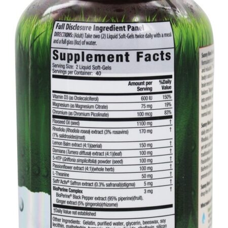 Sunny Mood com 5-HTP - 80 Softgels líquidos Irwin Naturals - Imagem 2