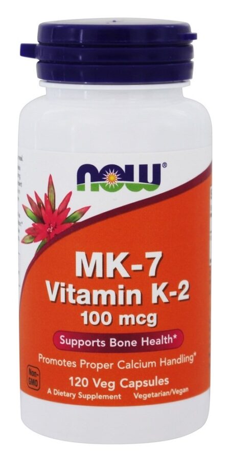 MK-7 Vitamina K-2 Osso Health Support 100 mcg. - Cápsulas vegetarianas 120 NOW Foods