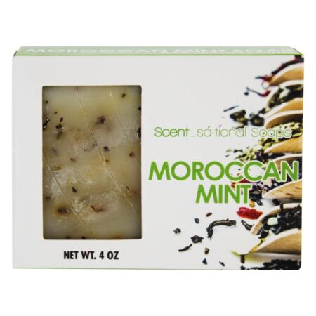 Barra de Manteiga de Karité Sabonete Menta Marroquina - 4 oz. Scentsational Soaps