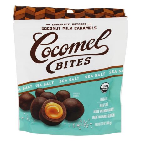 Cocomel orgânico morde sal marinho - 3.5 oz. JJ's Sweets Cocomels