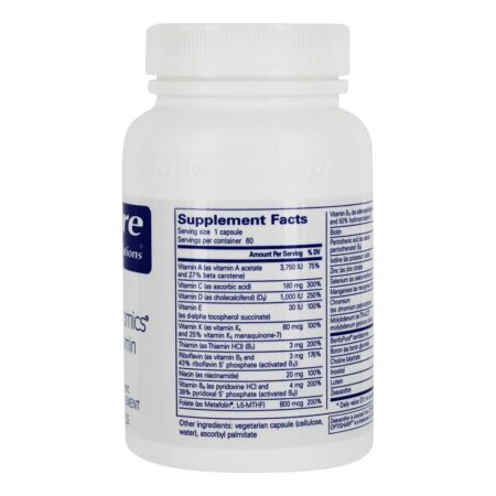 PureGenomics Multivitamin - Cápsulas 60 Pure Encapsulations - Image 2