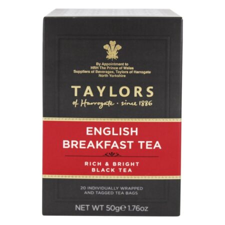 Café da manhã inglês Black Tea - 20 Saquinhos de Chá Taylors of Harrogate