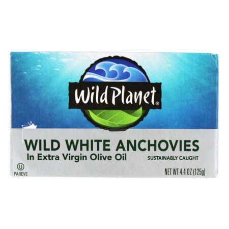 Anchovas Brancas Selvagens em Azeite Virgem Extra - 4.4 oz. Wild Planet