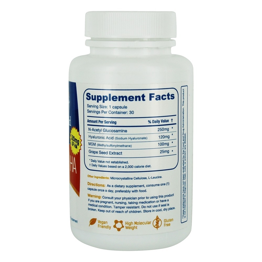 Ácido hialurônico + MSM + NAG + GSE para todo o corpo HA 120 mg. - Cápsulas 30 Hyalogic - Imagem 2