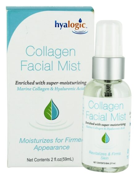 O tonalizador facial da névoa do colagénio revitaliza & firma a pele - 2 fl. oz. Hyalogic