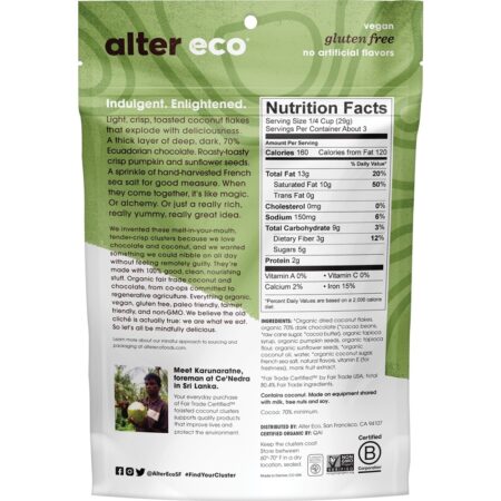 Cachos de Chocolate Negro Sementes + Sal - 3.2 oz. Alter Eco - Image 2