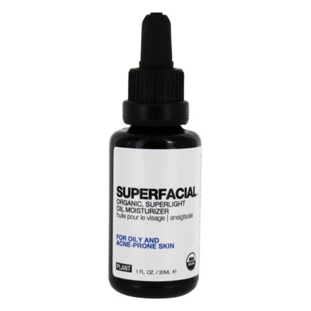 Superfacial Orgânico Super Luz óleo Hidratante Para Oleoso & Acne Inclinado Pele - 1 fl. oz. Plant Apothecary