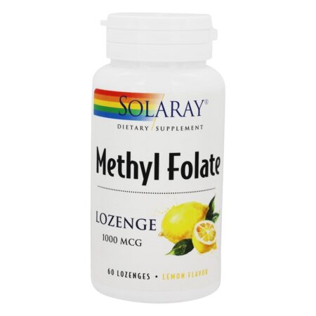 Metilo Folato Limão 1000 mcg. - 60 Pastilhas Solaray