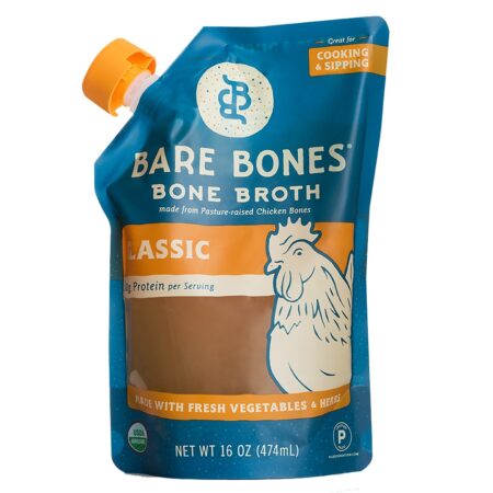 Frango clássico de caldo de osso orgânico - 16 fl. oz. Bare Bones