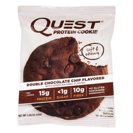 Caixa de biscoito de proteína dupla de chocolate - 12 Cookies Quest Nutrition - Image 3