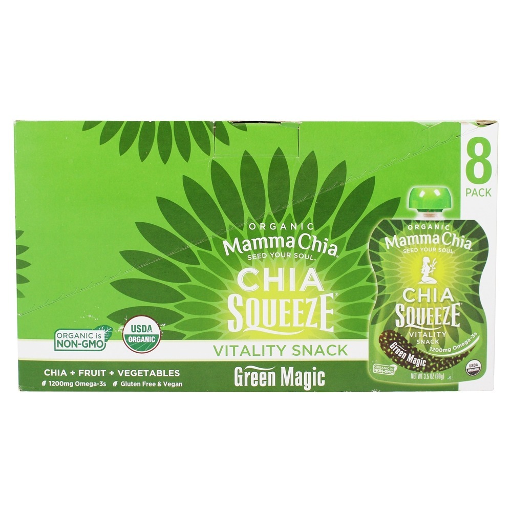 Orgânico Chia Espremer Vitalidade Lanches Caixa Verde Magia - Pacote 8 Mamma Chia - Imagem 3