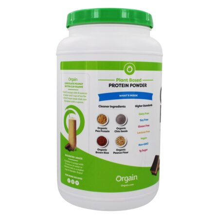 Manteiga de amendoim de chocolate à base de plantas com proteínas orgânicas - 2.03 lbs. Orgain - Image 4