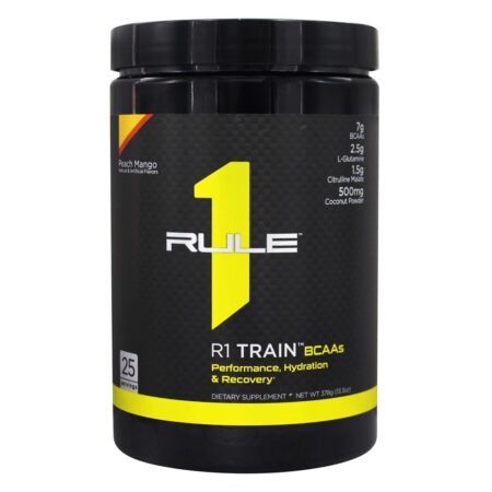 R1 Trem Bcaa Pó 25 Porções Pêssego Manga - 378 Gramas Rule One Proteins