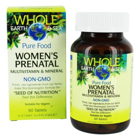 Pure Comida Mulheres Pré-natal Multivitamina & Mineral - 60 Tablets Whole Earth & Sea