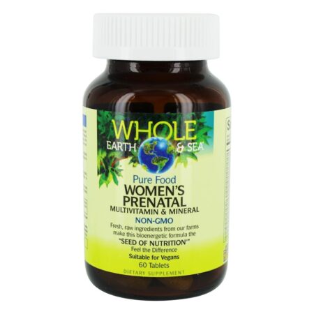 Pure Comida Mulheres Pré-natal Multivitamina & Mineral - 60 Tablets Whole Earth & Sea - Image 2