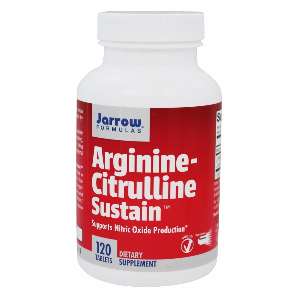 Arginina-Citrulina Sustain Suporte à produção de óxido nítrico - 120 Tablets Jarrow Formulas