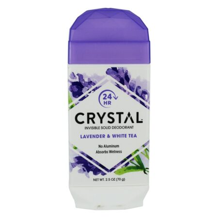 24 Hev Lavável Desodorante Sólido Em Vara Lavanda & Chá Branco - 2.5 oz. Crystal Body Deodorant