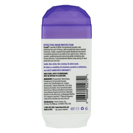 24 Hev Lavável Desodorante Sólido Em Vara Lavanda & Chá Branco - 2.5 oz. Crystal Body Deodorant - Image 2