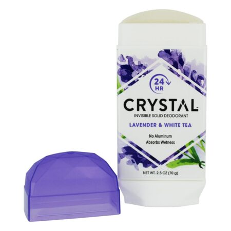 24 Hev Lavável Desodorante Sólido Em Vara Lavanda & Chá Branco - 2.5 oz. Crystal Body Deodorant - Image 3