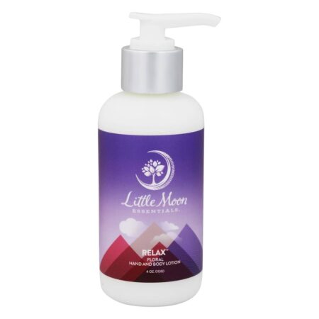 Relaxe Mão e Loção Corporal Floral - 4 oz. Little Moon Essentials