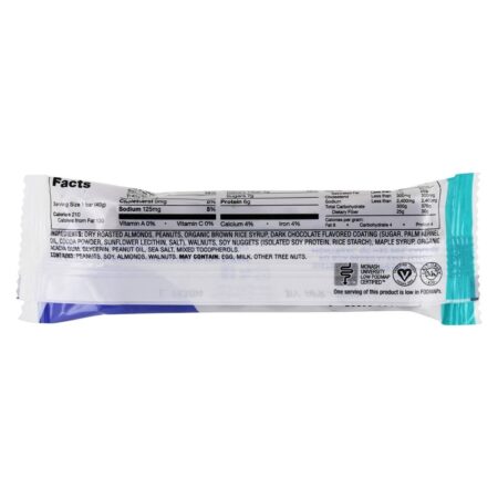 Baixo FODMAP Lanche Bar Escuro Chocolate Nozes & Mar Sal - 1.41 oz. FODY - Image 2