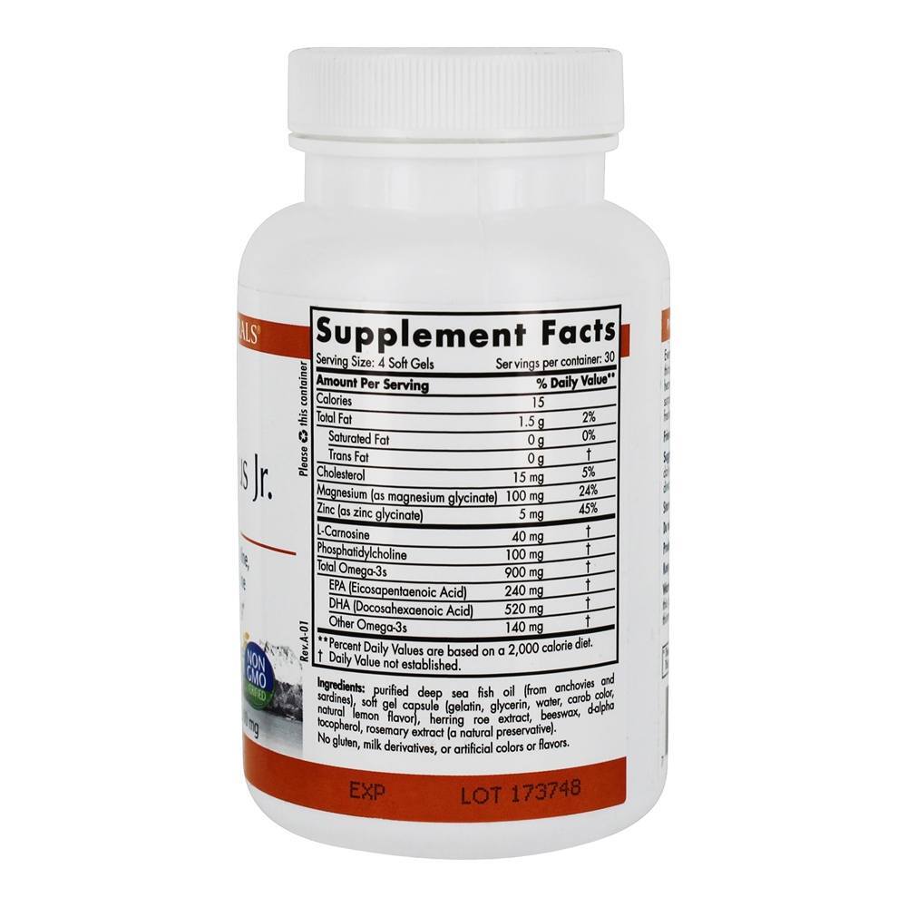 DHA Jr. Xtra Sabor Berry Pediátrica 250 mg. - 90 Softgels Nordic Naturals Professional - Imagem 2