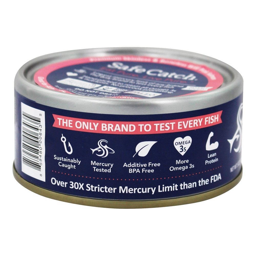 Prêmio Sem pele & Desossado Selvagem Rosa Salmão Não Sal Adicionado - 5 oz. Safe Catch - Imagem 3